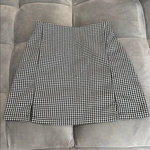 “John Galt”: Gingham mini skirt